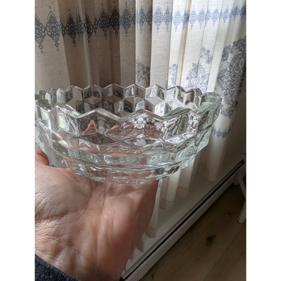 Vintage Homco Clear Glass Cubist Candy Dish‎ - Picture 2 of 6